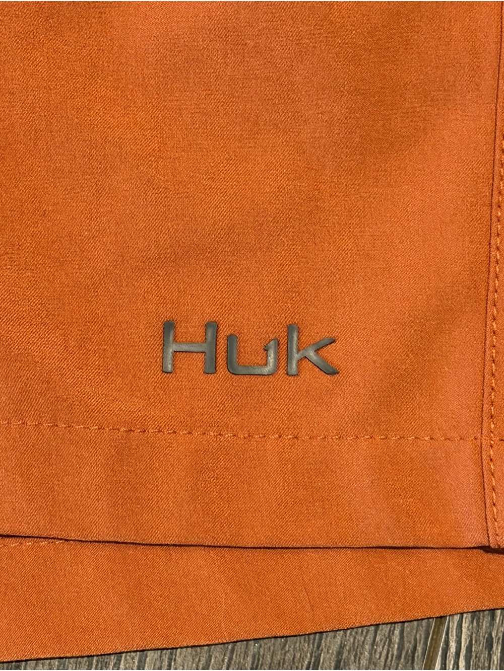 HUK Fishing Men’s Large Shirt & Shorts Set Tan Orange Outdoor Performance Outfit - Picture 6 of 15